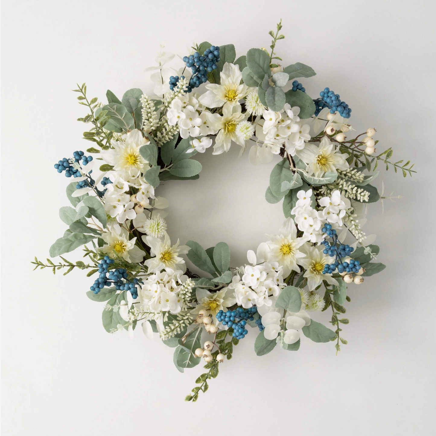 Clematis and Hydrangea Wreath