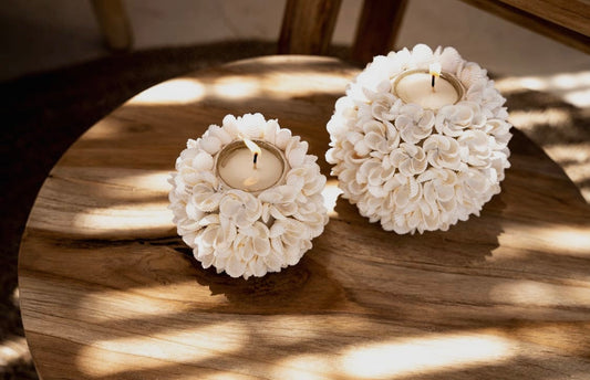 Flower Power Seashell Candle Holder