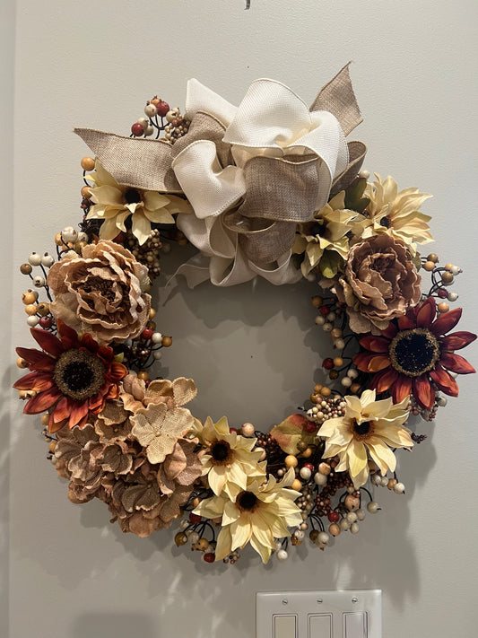 Fall Sunflowers Wreath