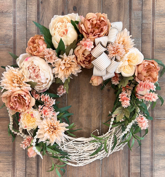 Peaches and Cream Wreath